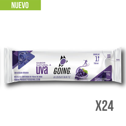 24 sobres - hidratante con electrólitos - sabor UVA